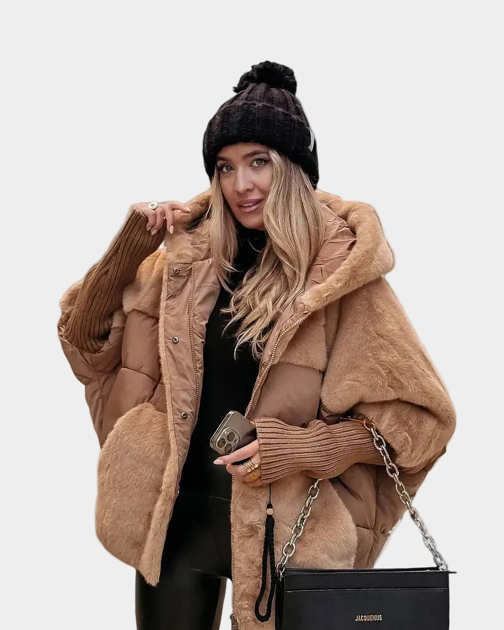 Rosella – piumino donna oversize effetto montone