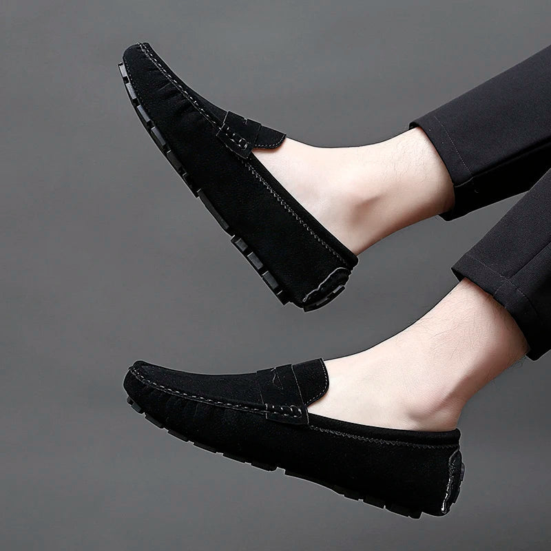 Suedesko båd loafers