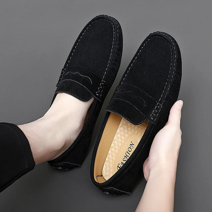 Suedesko båd loafers