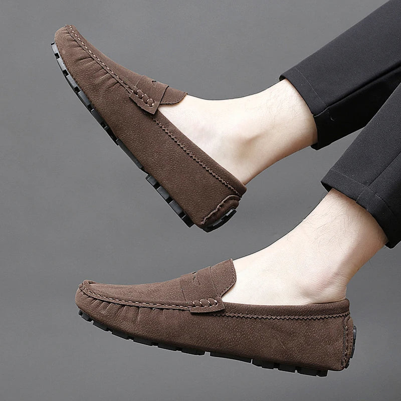 Suedesko båd loafers