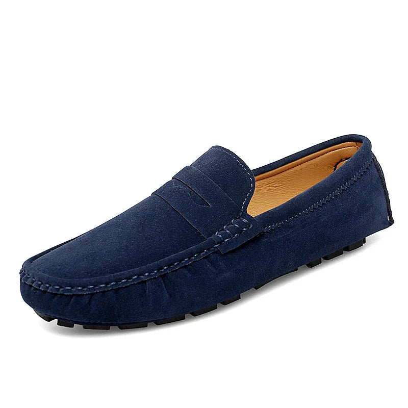 Suedesko båd loafers