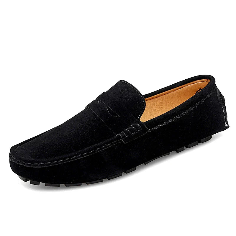 Suedesko båd loafers