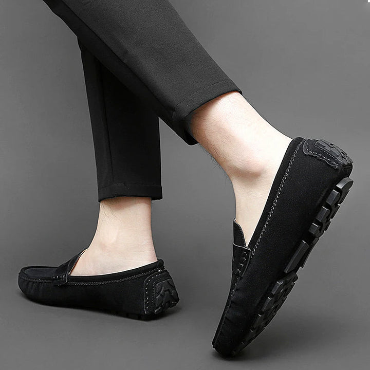 Suedesko båd loafers
