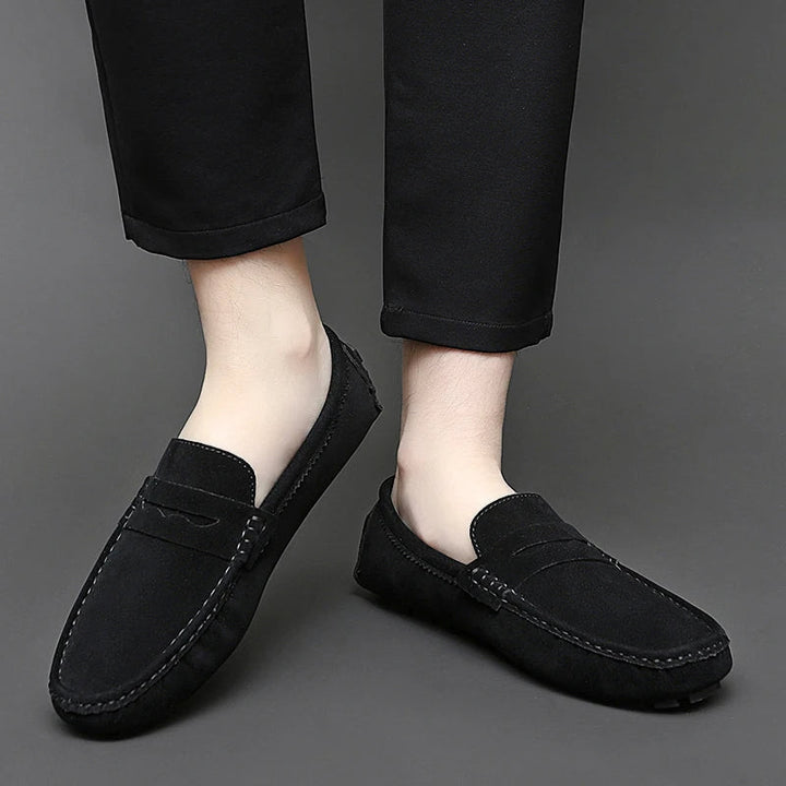Suedesko båd loafers