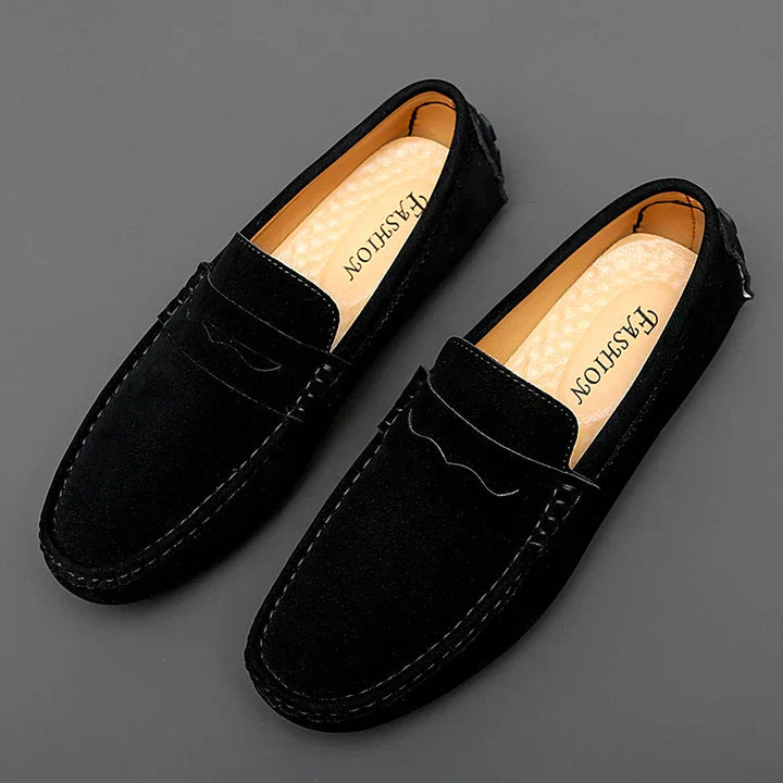 Suedesko båd loafers