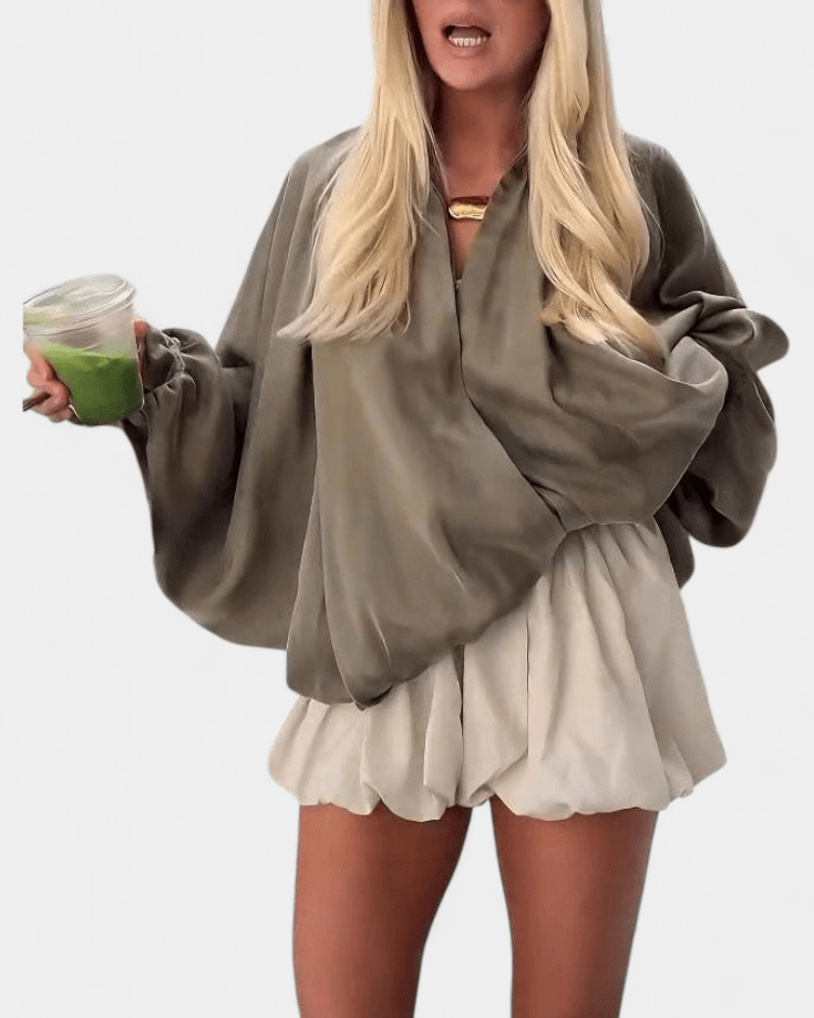 Thilde | giacca imbottita verde oliva