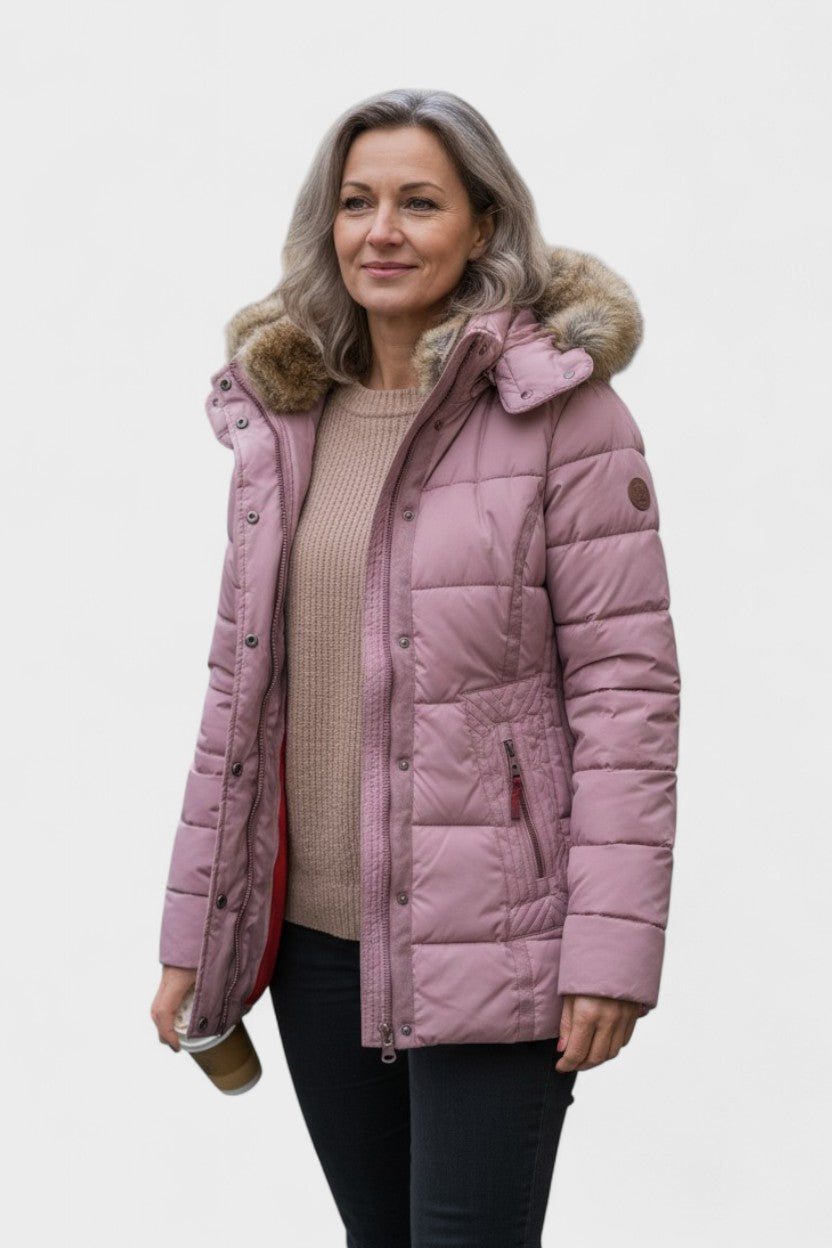 Thilde | cappotto con morbido rivestimento in pelliccia