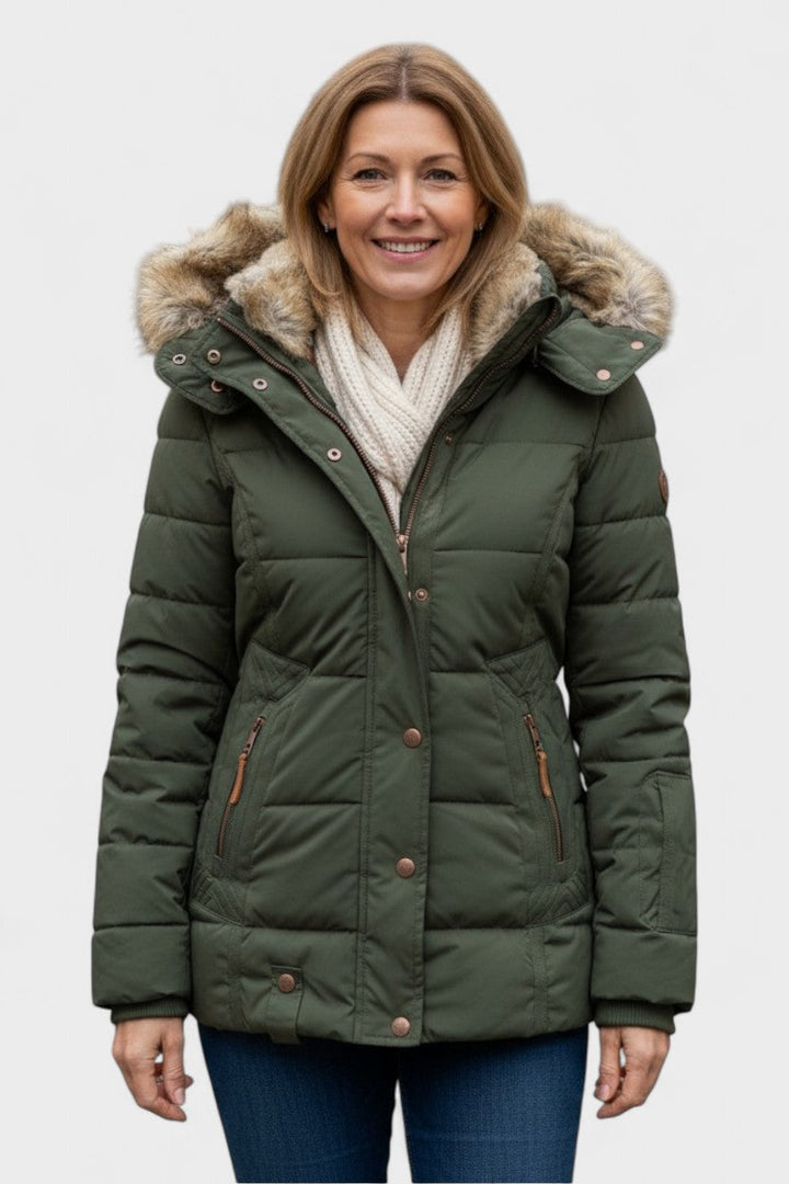 Thilde | cappotto con morbido rivestimento in pelliccia