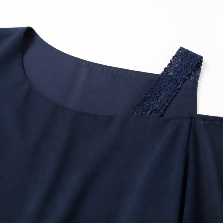 Isabella | tailleur pantalone donna con sovrapposizione – completo elegante gamba larga