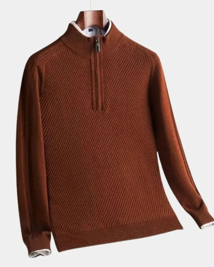 Vilhelm | maglione base con mezza zip