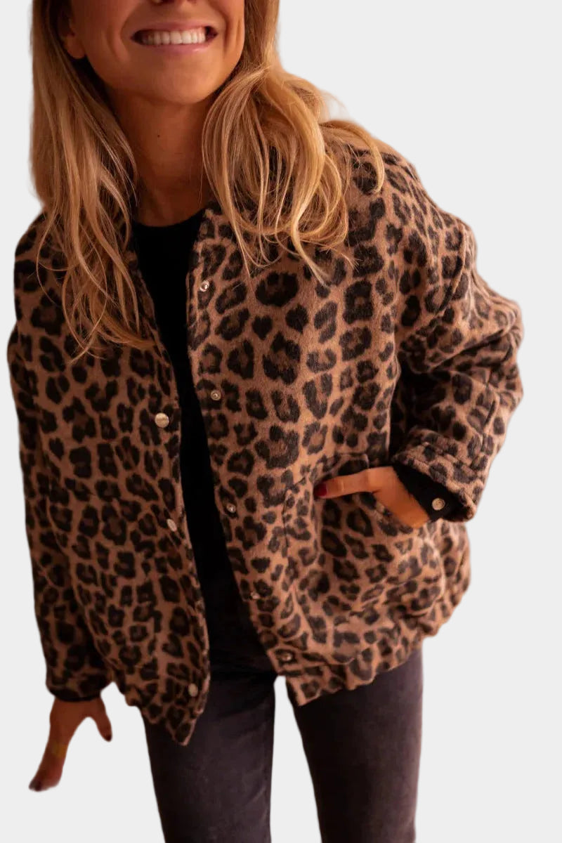 Alba – giacca bomber donna leopardata