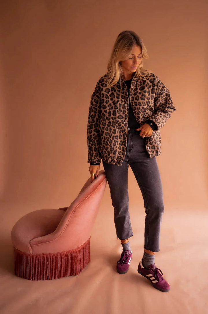 Alba – giacca bomber donna leopardata