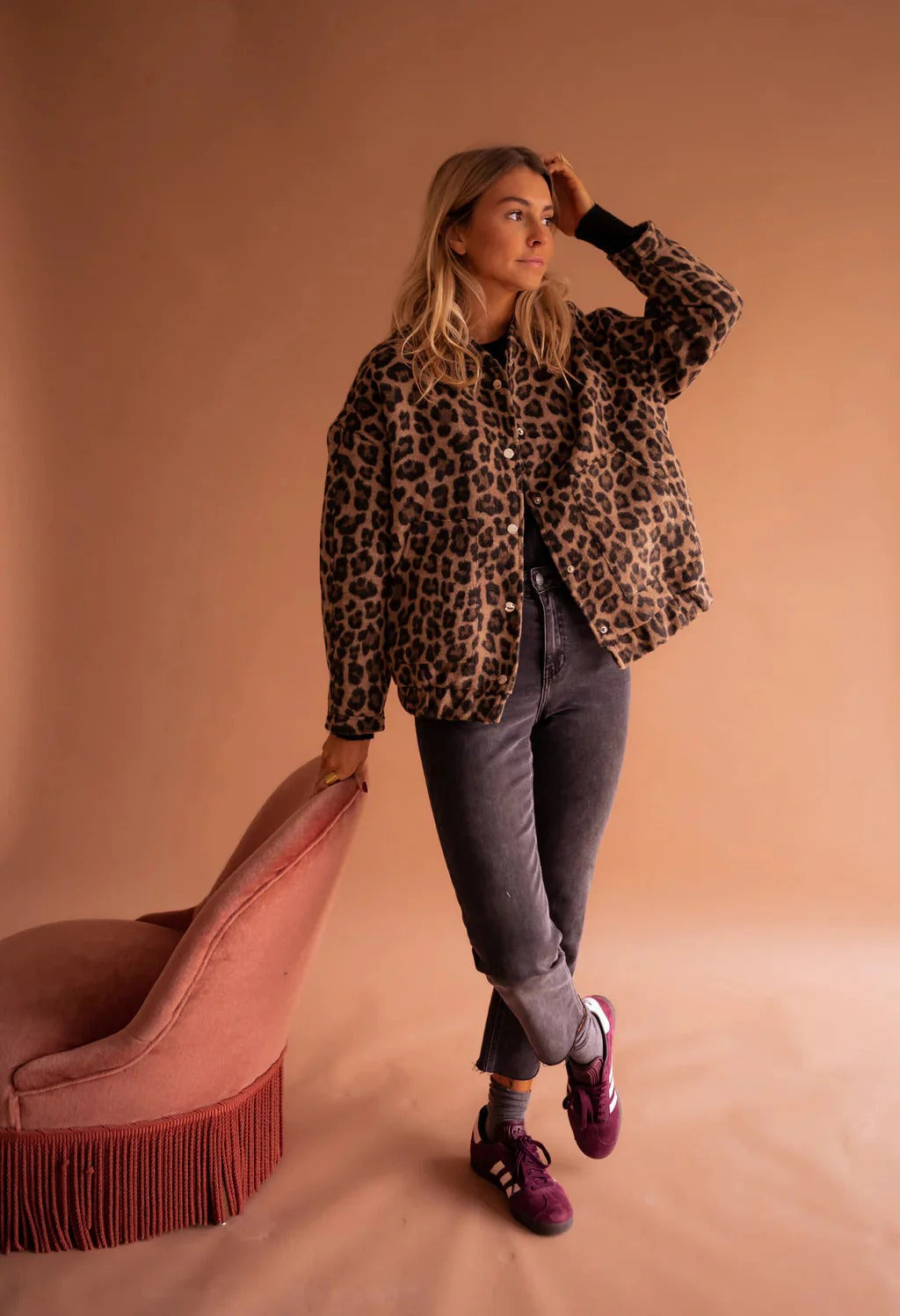 Alba – giacca bomber donna leopardata