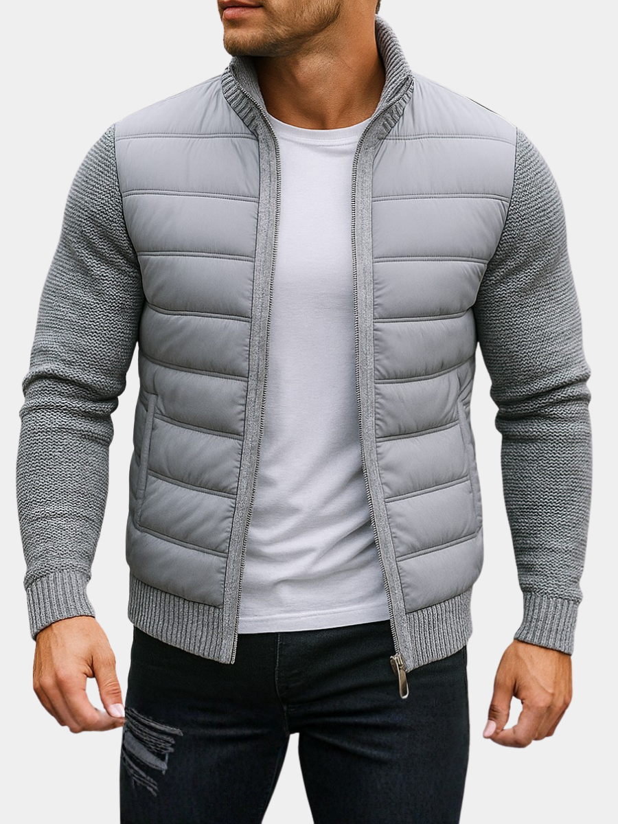 Piumino uomo con maniche in maglia – Nicolò