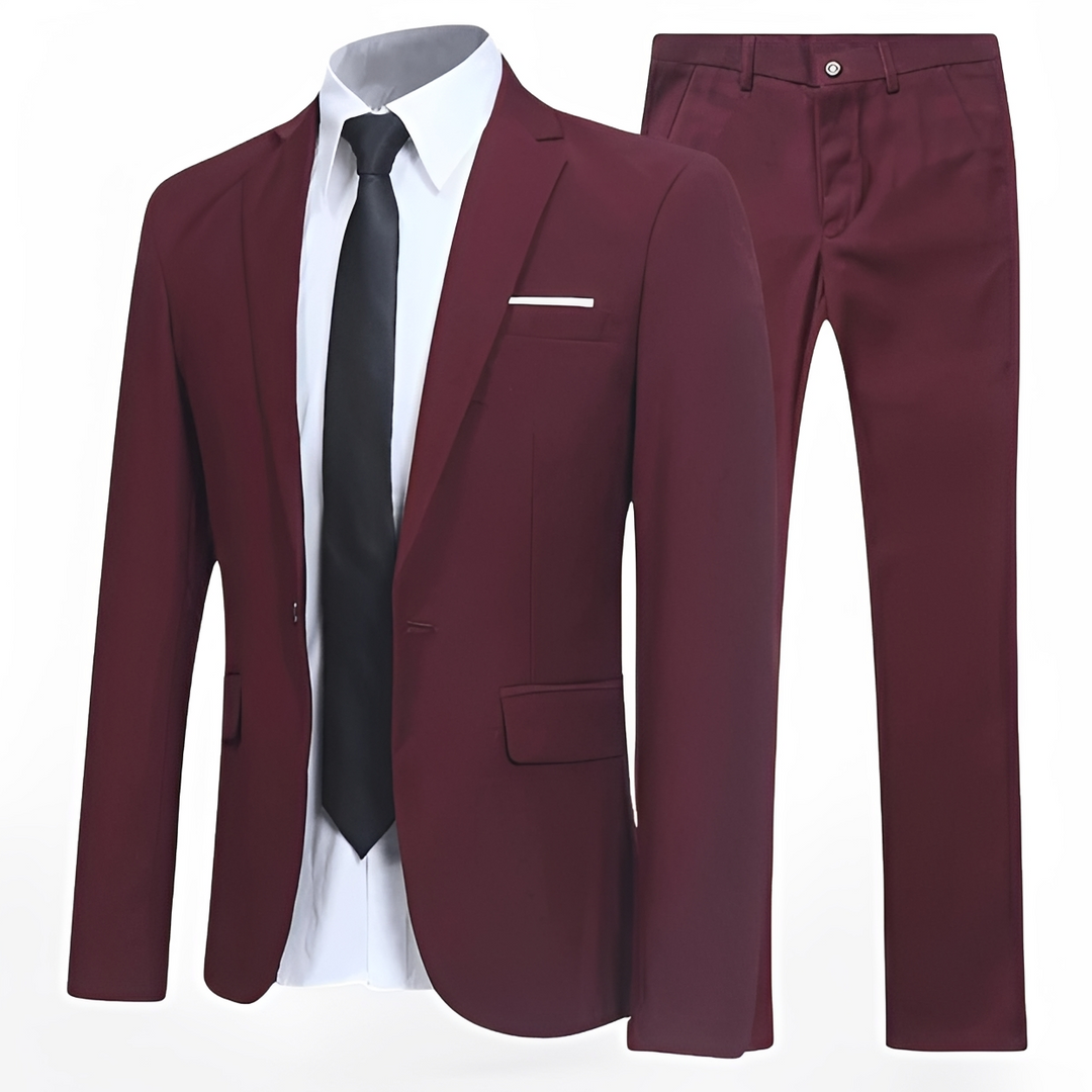 Completo uomo elegante slim fit giacca e pantaloni – Alfredo