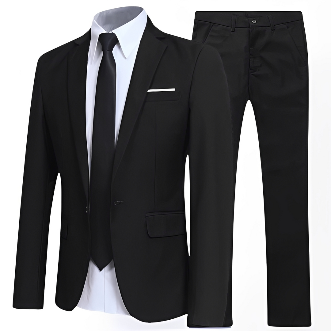 Completo uomo elegante slim fit giacca e pantaloni – Alfredo