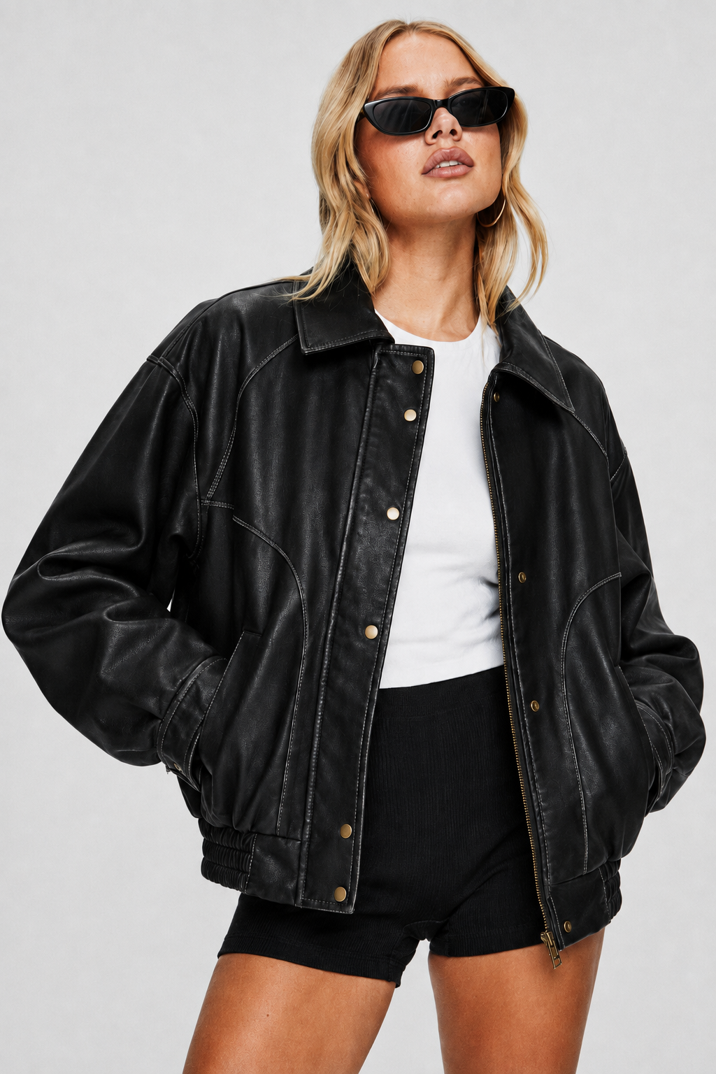 Melissa | bomber oversize effetto pelle