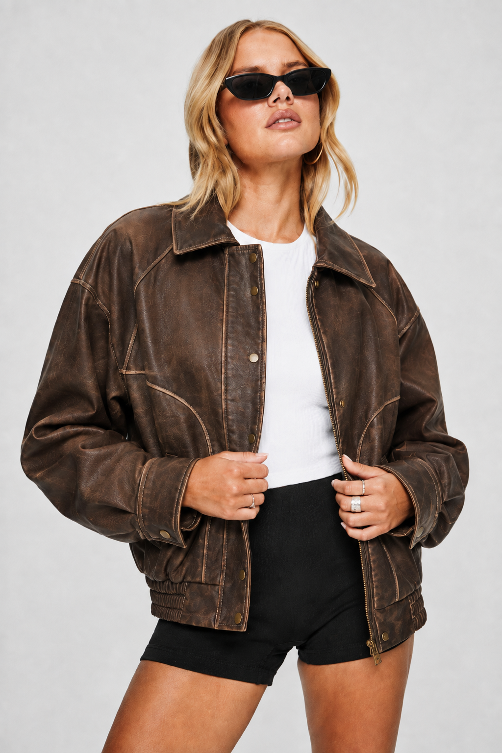 Melissa | bomber oversize effetto pelle