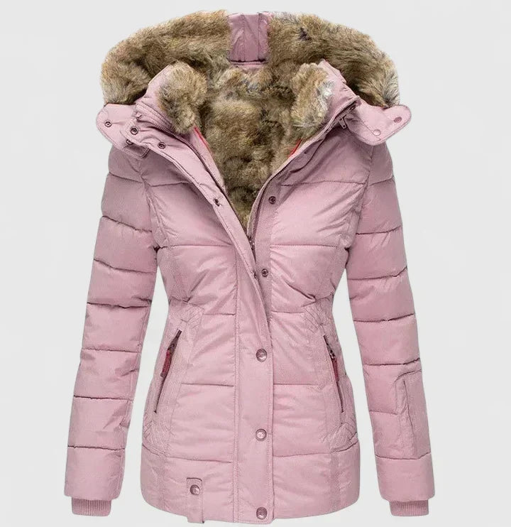 Leonora – cappotto donna invernale con cappuccio