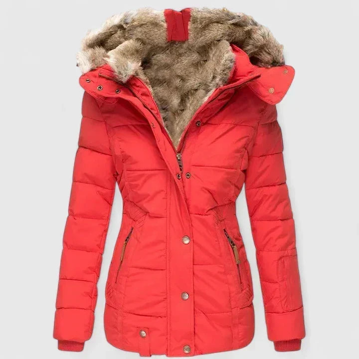 Leonora – cappotto donna invernale con cappuccio