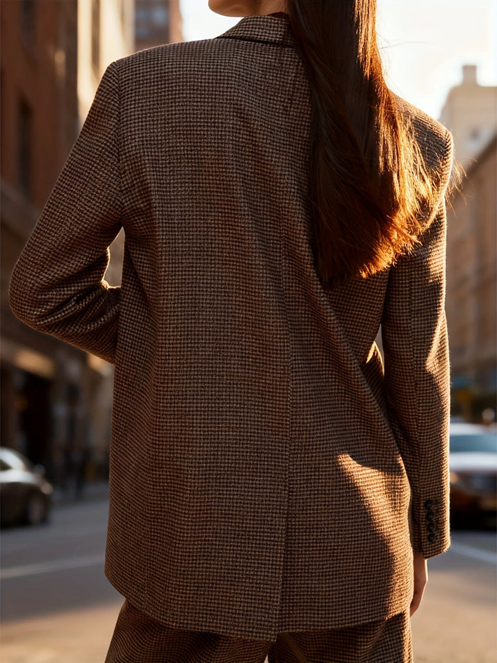 Tea – completo donna con blazer doppiopetto e shorts pied de poule