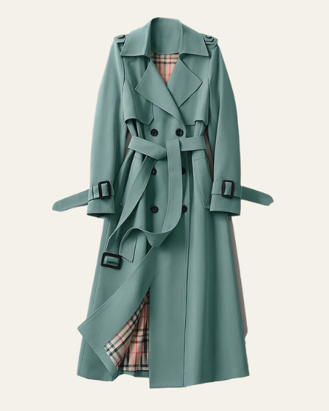 Trench donna lungo classico con cintura – Ginevra