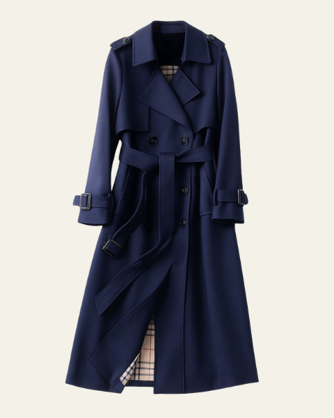 Trench donna lungo classico con cintura – Ginevra