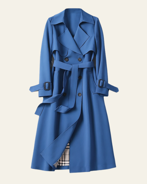 Trench donna lungo classico con cintura – Ginevra
