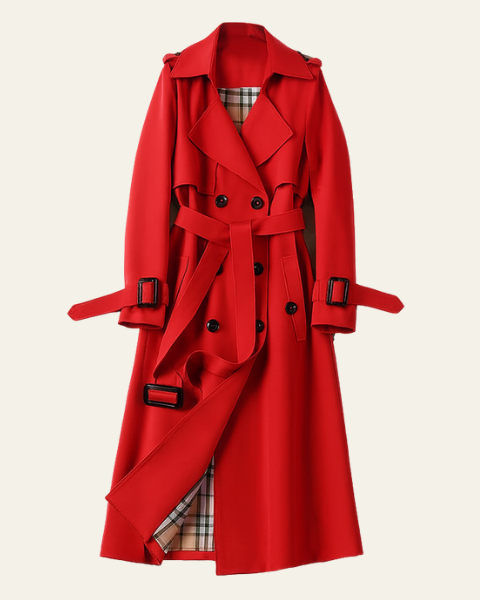 Trench donna lungo classico con cintura – Ginevra
