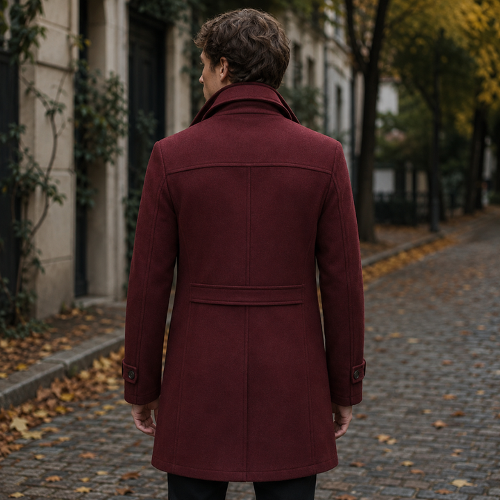 Cappotto uomo elegante doppio collo con zip – Cesare