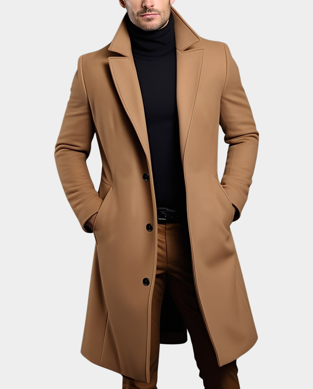 Cappotto lungo uomo elegante monopetto – Corrado