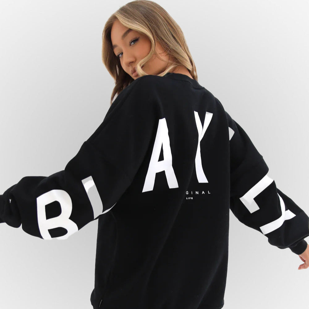 Perla – maglione donna stampato girocollo