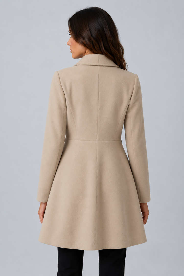 Sabrina | cappotto midi con collo a scialle
