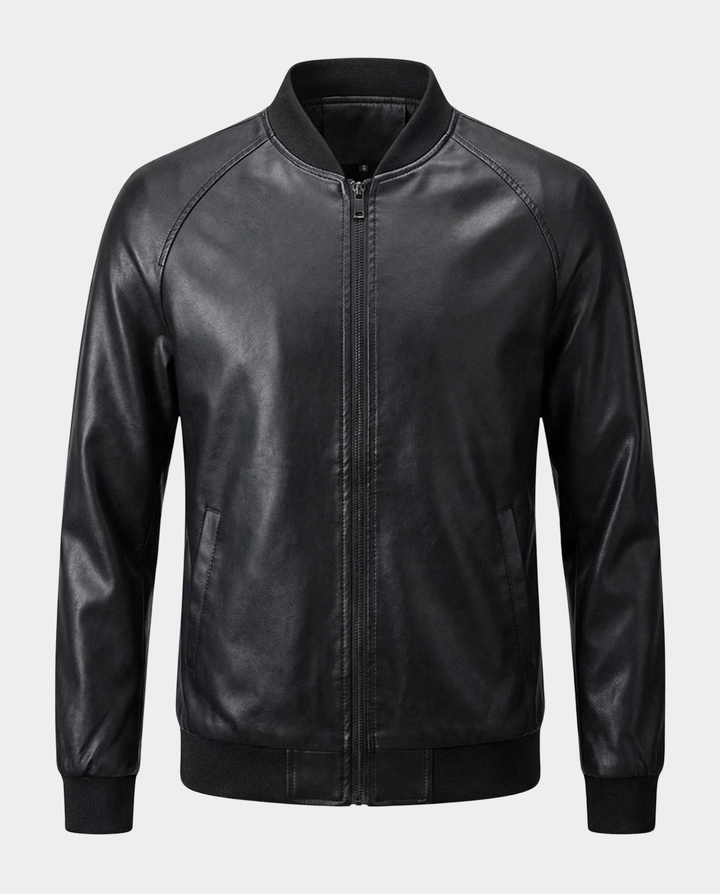 Giubbotto bomber uomo in ecopelle nero – Dante