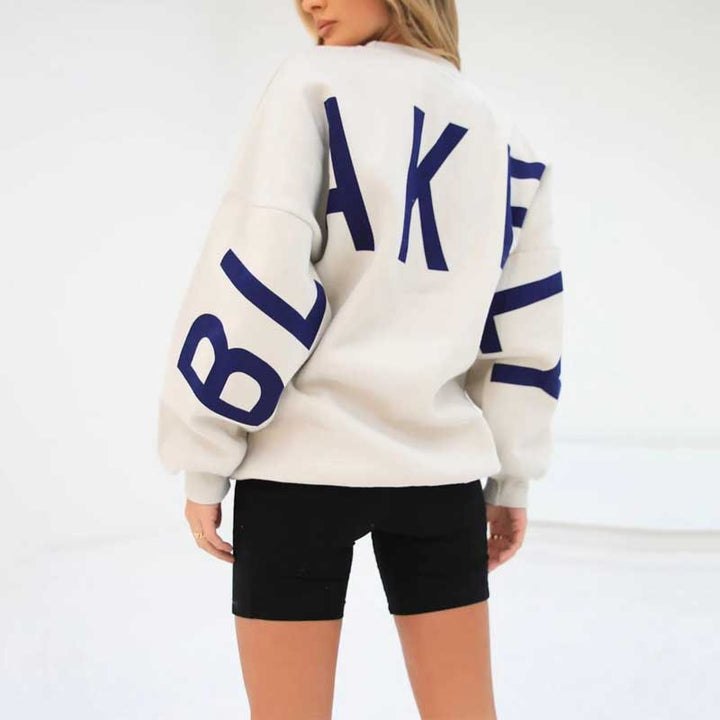 Perla – maglione donna stampato girocollo