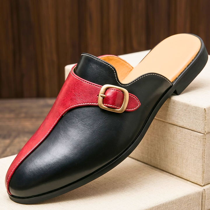 Vincenzo | mocassini uomo in pelle con fibbia – slip on bicolore eleganti