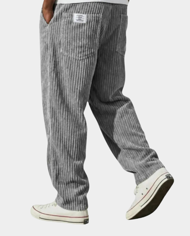Pantaloni velluto uomo a coste con coulisse – Franco
