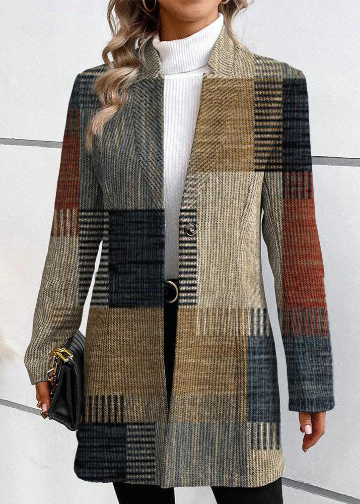 Annalisa – blazer donna lungo a quadri