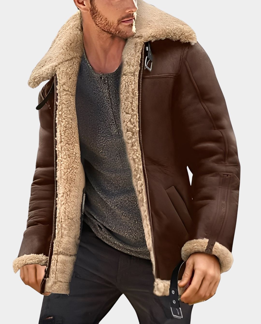 Giacca aviatore uomo effetto montone – Giacomo