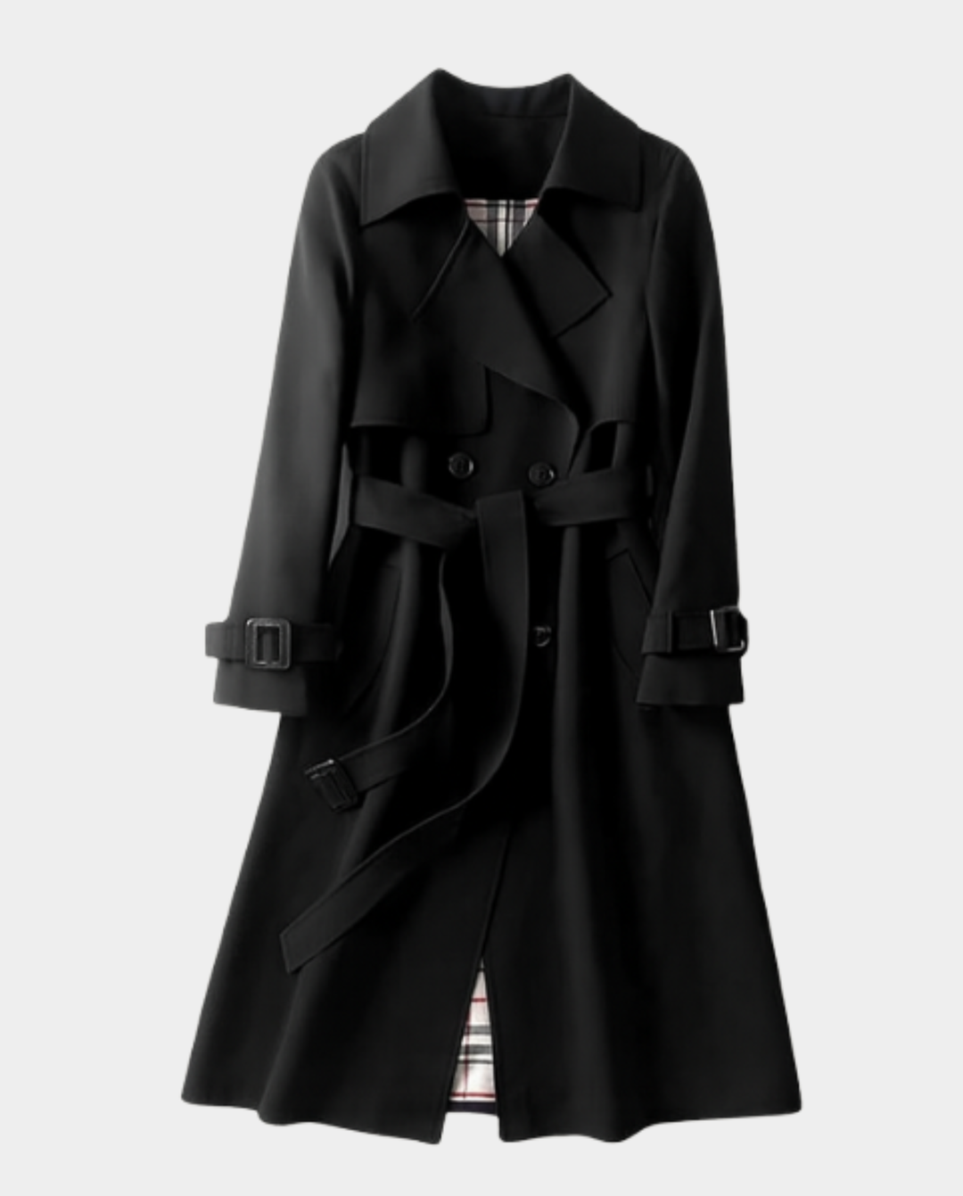 Trench donna lungo classico con cintura – Ginevra