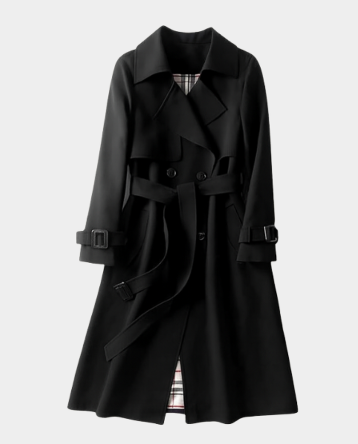 Trench donna lungo classico con cintura – Ginevra