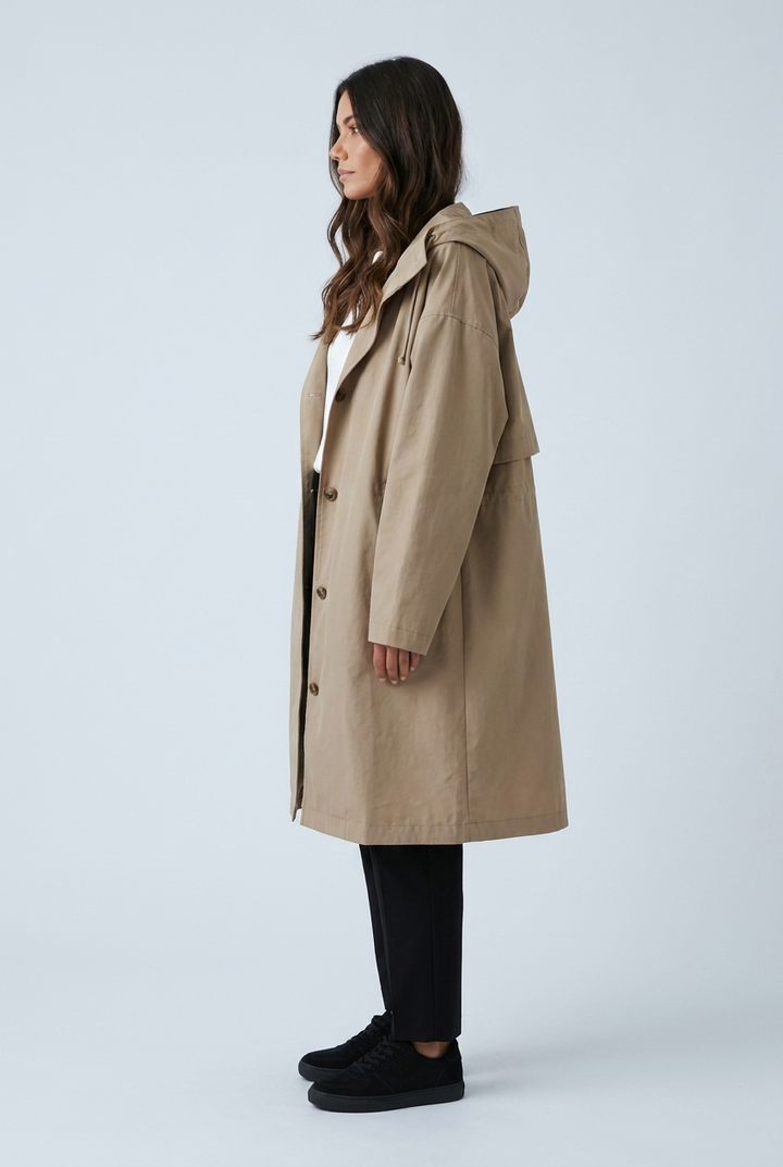 Caterina | parka lunga con cappuccio