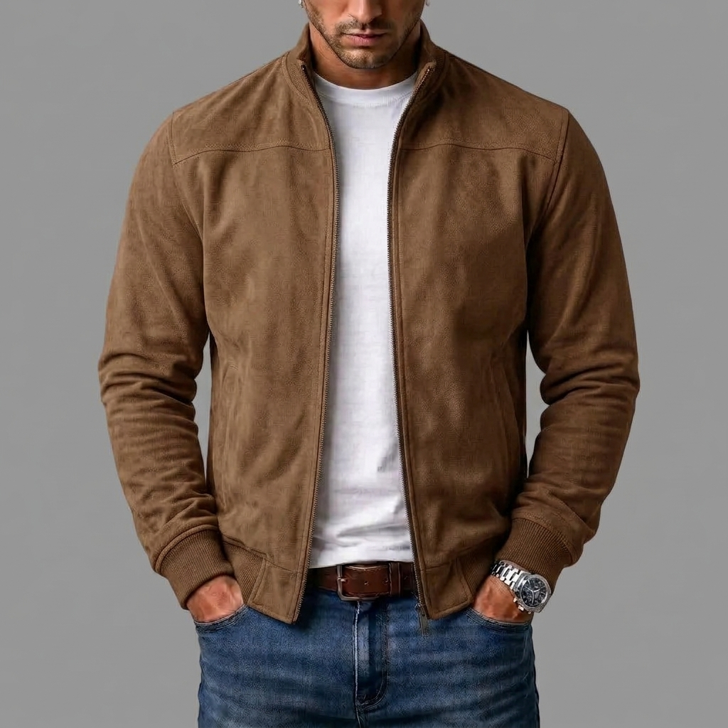 Marco | giacca bomber uomo scamosciata
