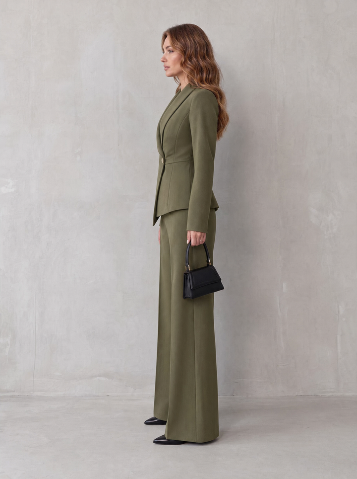 Carlotta – tailleur donna con blazer e pantaloni a gamba larga