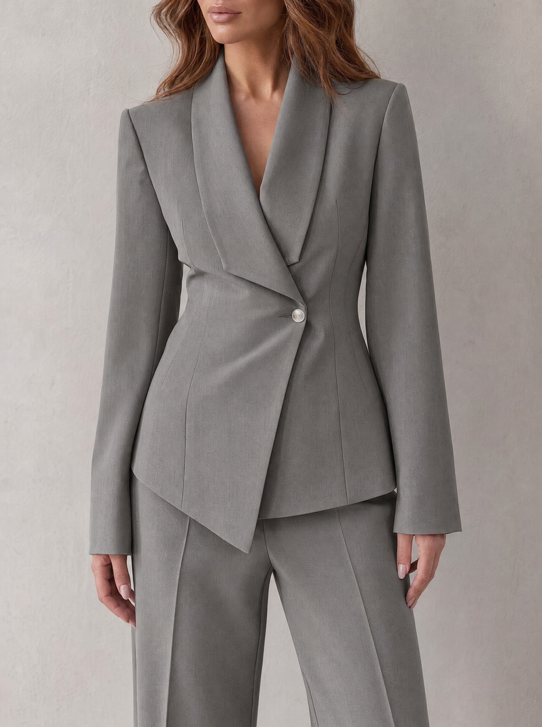 Carlotta – tailleur donna con blazer e pantaloni a gamba larga