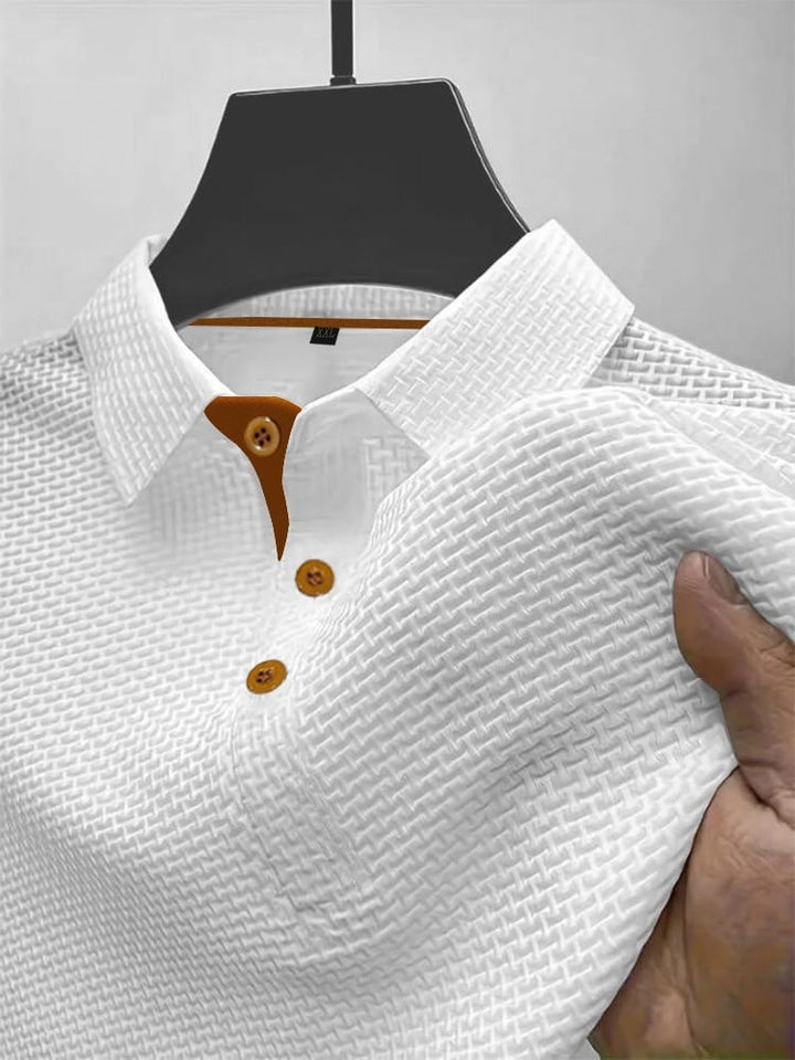 Lorenzo | polo manica lunga uomo in maglia – polo elegante strutturata