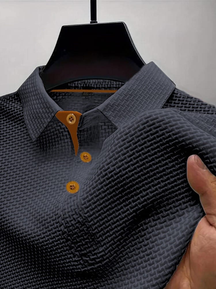 Lorenzo | polo manica lunga uomo in maglia – polo elegante strutturata