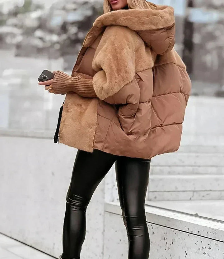 Rosella – piumino donna oversize effetto montone