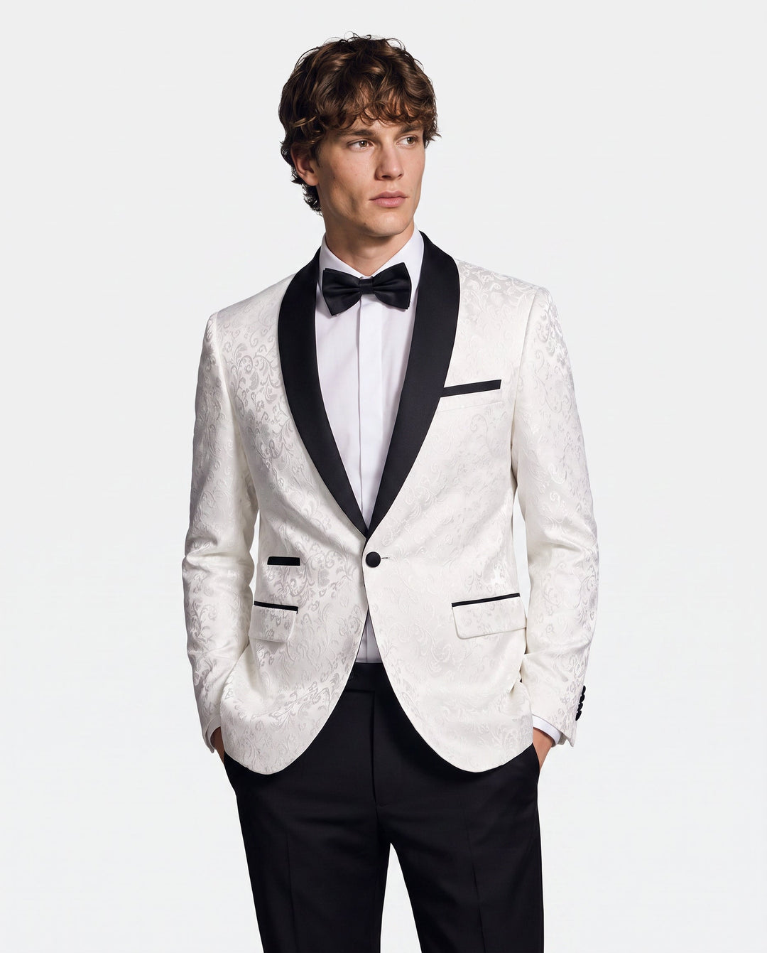 Sebastiano | giacca smoking uomo ricamata – blazer elegante con revers a scialle