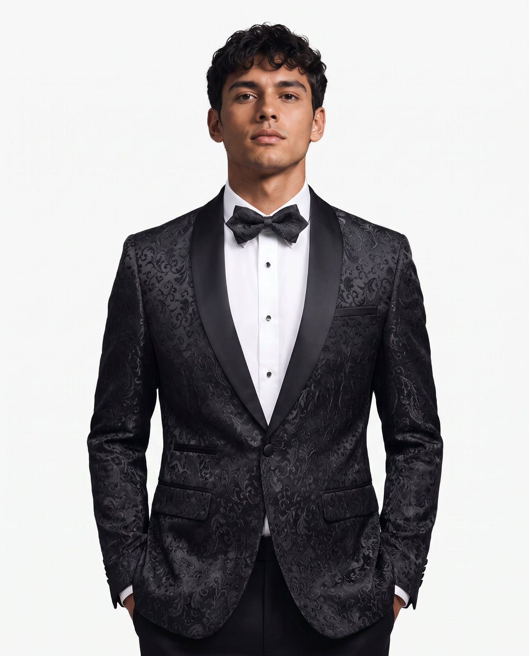 Sebastiano | giacca smoking uomo ricamata – blazer elegante con revers a scialle